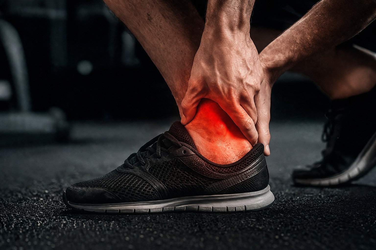 Ruptura vazů kotníku, podvrtnutí 